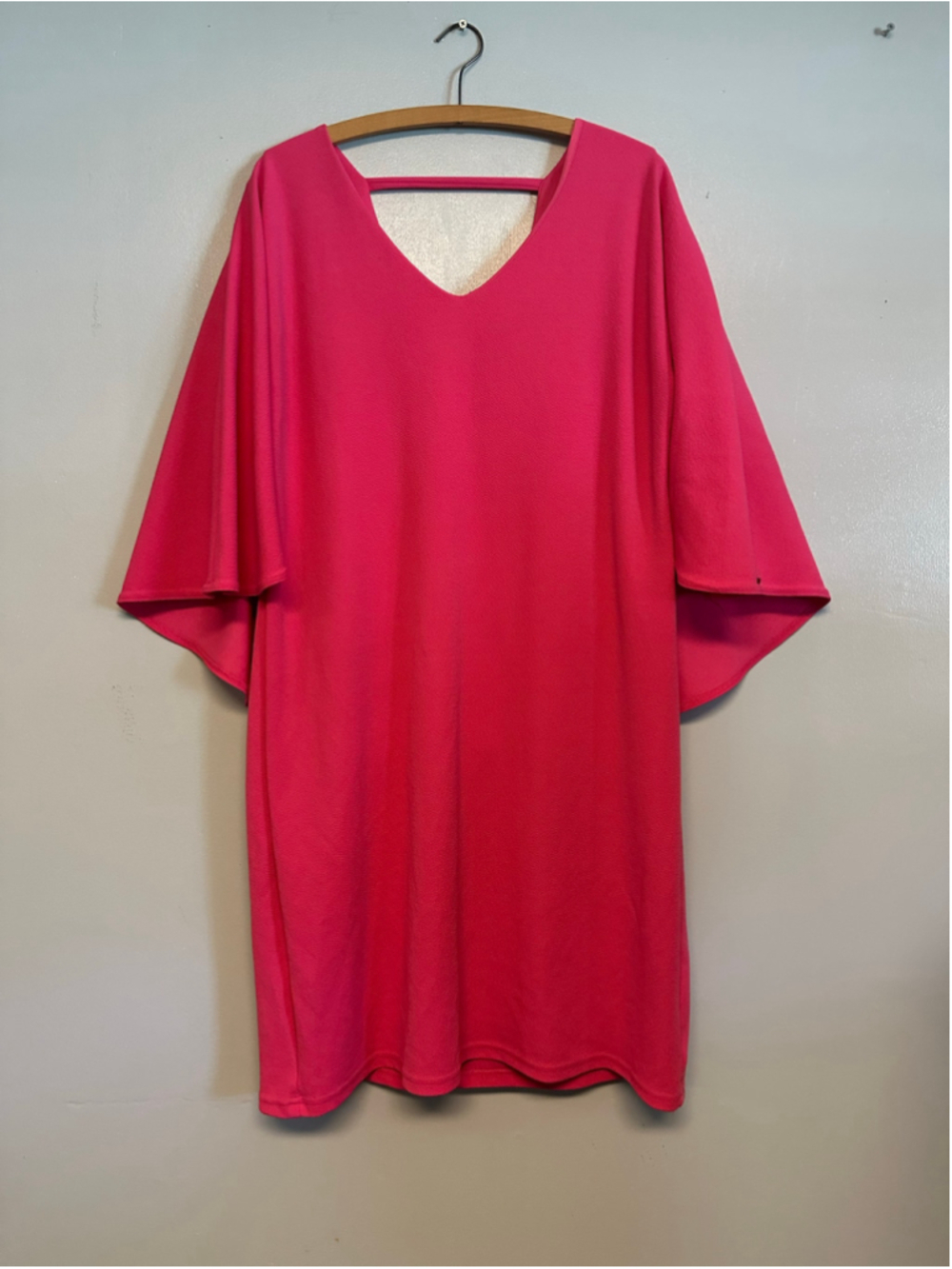 Ashley Stewart Pink Tea Length Dress Women’s Size 22 Cape Style